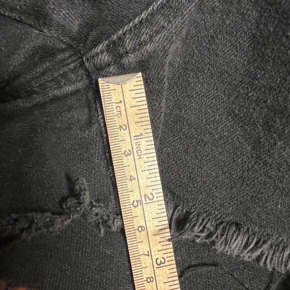 Aerie black denim distressed shorts size medium - Picture 7 of 9